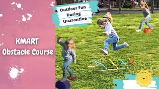 KMART Obstacle Course Unboxing & Play | Awesome Fi - Outdoor Family Fun During Quarantine / Lockdown