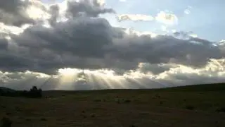 Angel lights - light rays shining through cloud