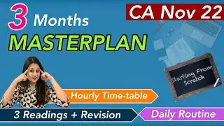 Stuck? How to start?? 3 Months Master Studyplan to ensure your Success in Nov 22 CA Exams