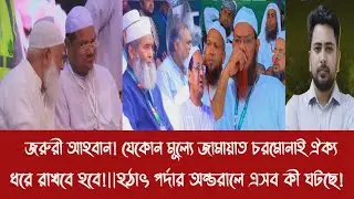 জরুরী আহবান! যেকোন মূল্যে জামায়াত চরমোনাই ঐক্য ধরে রাখবে হবে!||পর্দার অন্তরালে এসব কী ঘটছে!