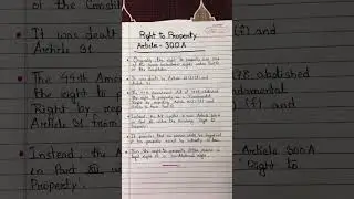 Right to Property Article 300A #competative_exam #civilservices #viral 🔥🔥