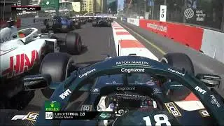 Lance Stroll & Mick Schumacher Race Start Onboard Azerbaijan GP F1 2021