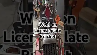 Welding on license plate bracket #motorcycle #chopper #harleydavidson #mig #welding
