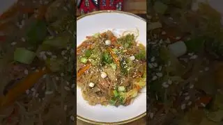 Paste in stil asiatic | Glass noodles cu pui si legume #food #inspiration #mancarerapida #sanatos