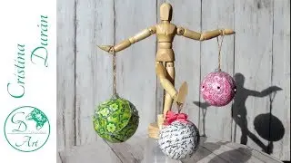 Decorating CHRISTMAS BALL ORNAMENTS &ndash; Decoupage Crafting