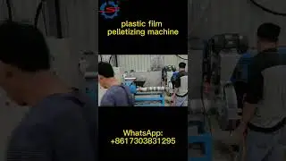 Plastic film pelletizing machine granulation process#plasticgranulator #pelletizing  #machine