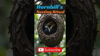 Hornbill&rsquo;s Nesting Ritual #shorts #hornbill #wildlifeshorts #rainforest #wildwonders #birdwatching