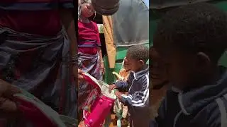 Mom&rsquo;s Special Gift to Tuyetuye on Visiting Day #hadzabetribe