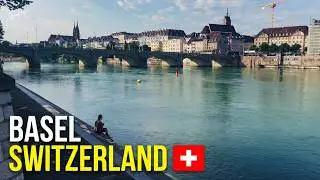 🇨🇭 Basel Switzerland Riverside Walk | Peaceful 4K City Sounds (No Commentary)