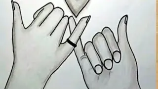  friendship hand drawing step by step by Noor khayal art 