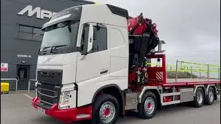 VOLVO FH500 8x2 FASSI F710 FLATBED