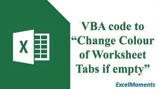Изменение цвета вкладок пустых листов с помощью кода Excel VBA