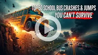 BeamNG Drive Top 50 Bus Jumps &ndash; School Bus Crashes & Yellow Bus Videos