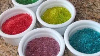How to make Sugar Sprinkles  DIY Colored Sugar Edible Glitter