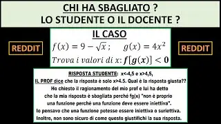 Chi ha sbagliato: l'alunno o il professore?