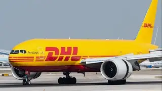 Страшный самолет приземлился на Боинг 777 DHL Air в аэропорту Гарри Рид