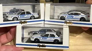 Rollin NYPD 1/64 Scale Highway Patrol and Auxiliary Crown Victorias and Dodge Charger