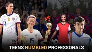 Women Football Team got HUMBLED by Teens  #sports #football #entertainment #equalpay