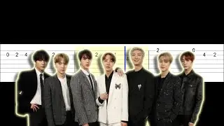 BTS - Butter (Easy Guitar Tabs Tutorial)