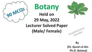 PPSC Lecturer Botany Paper