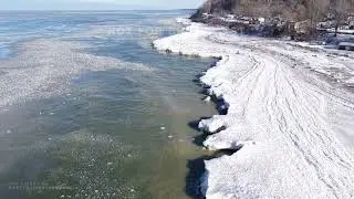 01-18-2026 Girard Township, PA - Drone Lake Erie Ice is Quickly Expanding - Cold Blast Arriving Soon