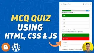 How to Start a Quiz Website in Blogger | MCQ Quiz Using HTML, CSS & JS