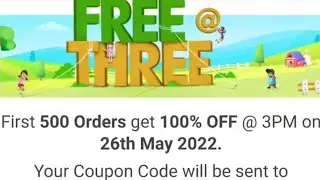 FirstCry 500 Order 100% Off Loot Offer | Free@Three FirstCry 100% Discount Sale😱