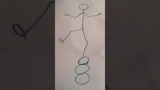 Super fast funny stickman drawing | Easy stick figure cartoon drawing