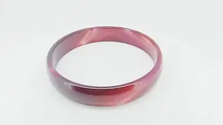 red chalcedony bangle Agate stone band gemstone width