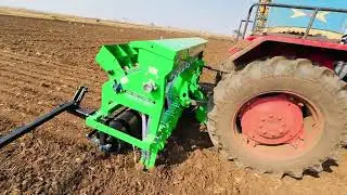 DSR Step Seeder in Karnataka sowing green gram in fields
