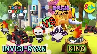INVISI-RYAN vs KING (Cobra) - Go Kart vs Cop Car - Tag with Ryan vs Dash Tag - Ryan ToysReview Game