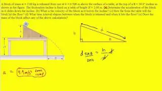 A block of mass m = 2.00 kg is released from rest at h