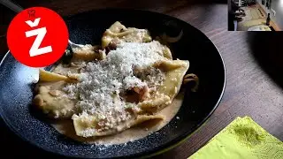 Selbst gemachte Ravioli mit Hackfleischfüllung - wunderbar
