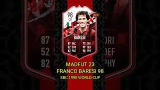 Franco Baresi 98 Sbc 1990 World Cup | Madfut 23 Sbc Solution #shorts #shortsvideo #baresi #madfut23