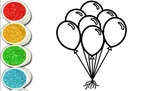 how to draw hot air balloon step by step || Balloons Drawing 