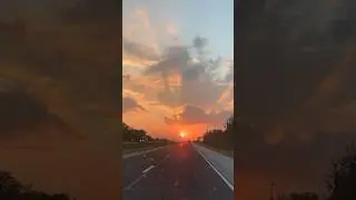 I-80 Sunset on the way to our Iowa 5k - zip code 52761