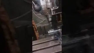 Drilling Chromed and Hardened Excavator Pin #machine #machinist #excavator #4140 #carbide