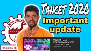 tancet 2020 update | TANCET HALL TICKET & MARKSHEET LOST?? @infogirl | M.E AND MBA | sivawk | tamil