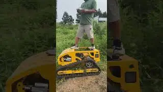Black color remote control lawn mower with EPA certification#mower #lawn #lawnmower #remote #mowers