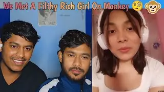 Found a rich girl on monkey | AJomegle | Funny video