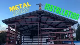 Steel Building Construction: Metal Roof Installation //015