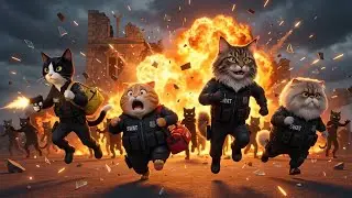 When the City Fell, Four Brave Cats Rose as Legends #aicat #catstory 