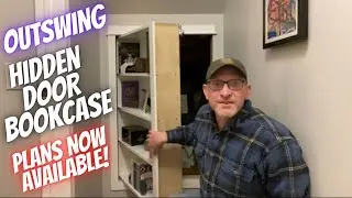 Книжная полка со скрытой дверью | Outswing | Обновление: планы УЖЕ ДОСТУПНЫ!
