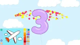 Dash Kids playing Tiny Puzzle Numbers Ballons and painting Part 3