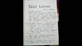 Deep water ||English ||class 12 ||cbse#shorts #arts
