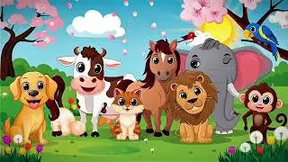 बच्चों के लिए जानवरों के नाम | Hindi Animals Poem | Kids Cartoon Rhymes #kidspoem 