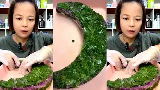 ASMR ICE EATING WITH MATCHA 