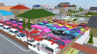 COLLECTION OFF ALL RAINBOW CARS AT LITTLE BOY HOME 🏡🚔🌈😨✅ ll SAKURA SCHOOL SIMULATOR ll 😱🤯😨✅✅
