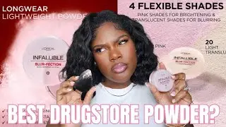 L'Oréal Blur Fection Setting Powder on Dark Skin | Best Drugstore Powder?