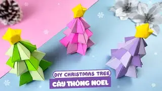Gấp CÂY THÔNG Nhiều Tầng Bằng Giấy Siêu Xinh🎄/ Origami Christmas Tree / MIA Art & Craft